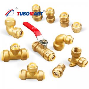 China Brass Plumbing Push Fit Connectors Lead Free NSF Upc Certified on sale