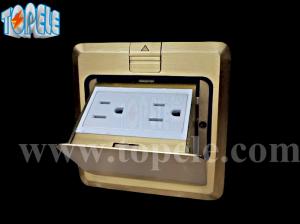 Wholesale Square Panel Copper / Round Aluminum Aloy POP-up Type Floor Socket GFCI Receptacles OEM from china suppliers