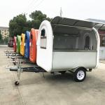 Silver Mobile Food Cart Trailers Fully Equipped for 85km Long Distance