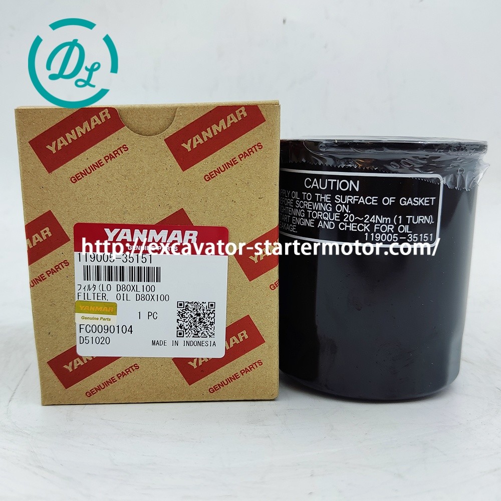 119005-35151 119005-35152 4TNV88 Engine Oil Filter Excavator VIO30-5