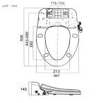 Korean style U shape electric smart toilet bidet plastic wc toilet cover seat