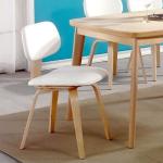 PU Leather Upholstered Fabric Oak Wood Dining Chair with Optional Dining Room