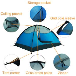 Wholesale Cross Pole 2.59kg 4 Season Backpacking Tent For Camping from china suppliers