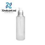 Clear Frosted Lotion Container Plastic Refillable Travel Lotion Bottle Pump Gold