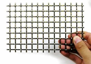 Wholesale 3.0m X 1.5m Woven Crimped Architectural Metal Mesh Decorative Cabinet Insert from china suppliers