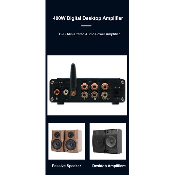 Home Audio Audio Power Amplifier 100W*2+200W Home Theater Mini HiFi Stereo Class D Digital 2.1 Channel Amp