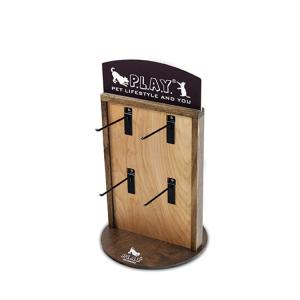 Wholesale Table Top Wooden Display Stand Wooden Pet Toy Display Stand With Hooks from china suppliers