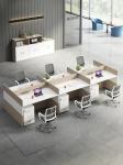 ISO Certified Office Furniture Supervisor Staff Desk and Chair Set for 4 Person