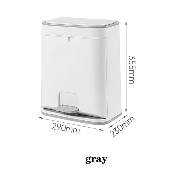 Patent Plastic Kitchen Can with Press Type Lid Large Capacity Pedal Waste Bin