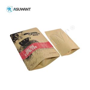 Wholesale Brown k Kraft Paper Zipper Bags Recycled Smell Proof Coffee Packaging For Food from china suppliers