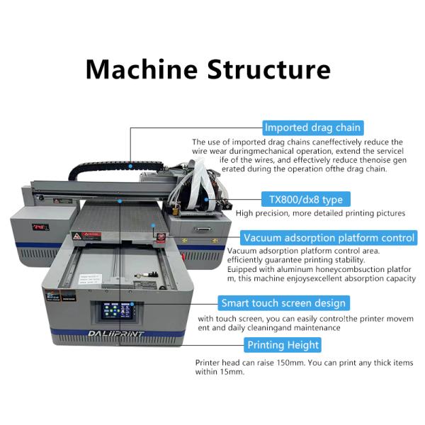Multifunctional Small 4060 A2 Size UV Flatbed Printer for Pen Bottle Phone Case Shoe t Shirt 30*40cm A3 Mini UV Printing Machine