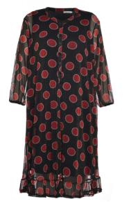 Wholesale Polka Dot Print Dresses For Ladies With Pleat Hem, Custom Made With Lined from china suppliers