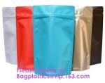 Matt Metalized Flat Bottom Pouch Coffee Beans Bag,Metal Hole PVC Travel Document