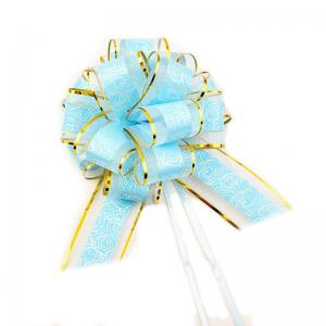China Pom Pom Plastic Giant Pull Bow 6Inch Flower Christmas Pull Bows on sale