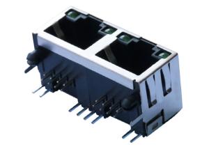 Wholesale 615016137721 Multi - port Rj45 1 x 2 Port Connector Without Magnetic LPJE201AGNL from china suppliers