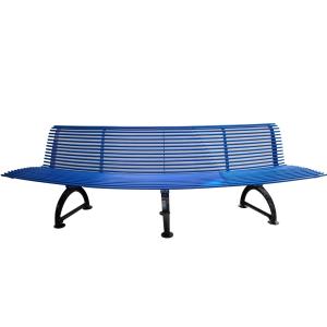 Wholesale RAL Color Garden Metal Bench , Curved Outdoor Benches With Sandblasting Finish from china suppliers