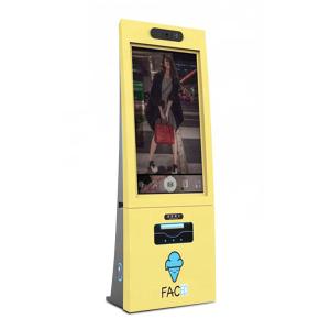 China 27 Inch 32 Inch Free Standing Self Service Kiosk Terminal Card Reader QR Scanner on sale