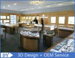 Elegant S / S Store Jewelry Display Cases 3D Design Beige + Matte White