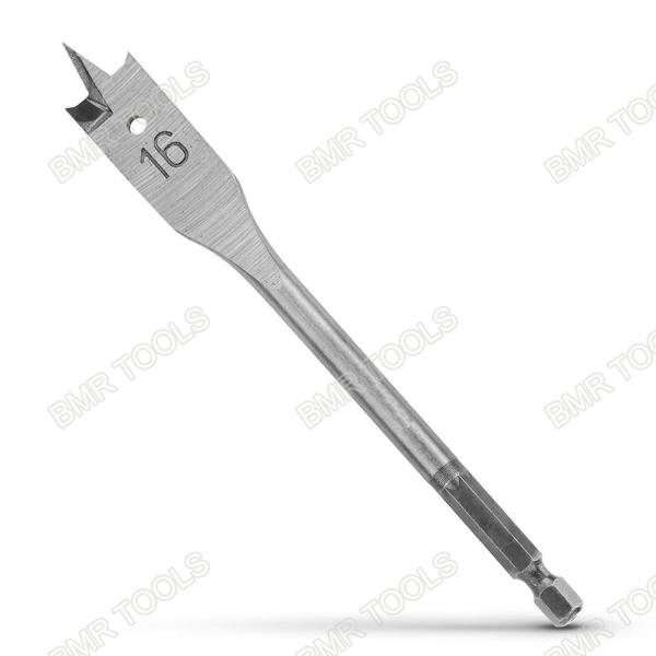 BMR TOOLS 16mm Flat Wood Drill Bits High-Carbon Steel Industrial Spade Paddle