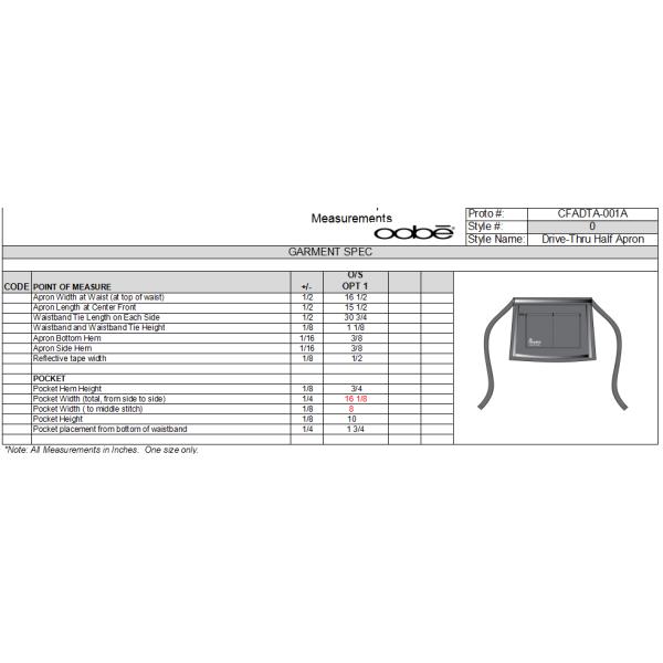 Polyester Fabric Water Resistant Apron , Custom Size Half Waist Apron