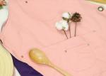Double Sided Color Kitchen Cooking Cotton Work Apron For Daily Use