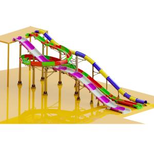 Wholesale Exciting Tube Straight Water Slide Fiberglass For Multiple People from china suppliers