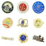 Personalised Metal Enamel Pin Badges 3D Button Gold Name Badges