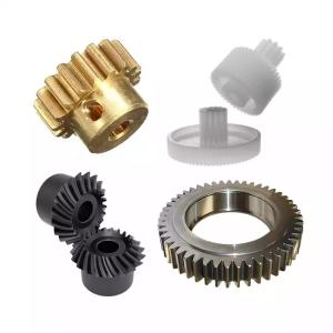 Wholesale Precision CNC Turning Parts Stainless Steel Copper Brass Plastic Bevel Pinion Spur Gear from china suppliers