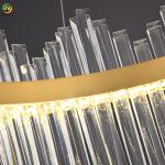 LED Iron Glass Crystal Modern Ring Light For Living Room Postmodern Minimalist