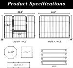 Outdoor Dog Kennels for Large Dogs with Roof, Heavy Duty Metal Dog Enclosures