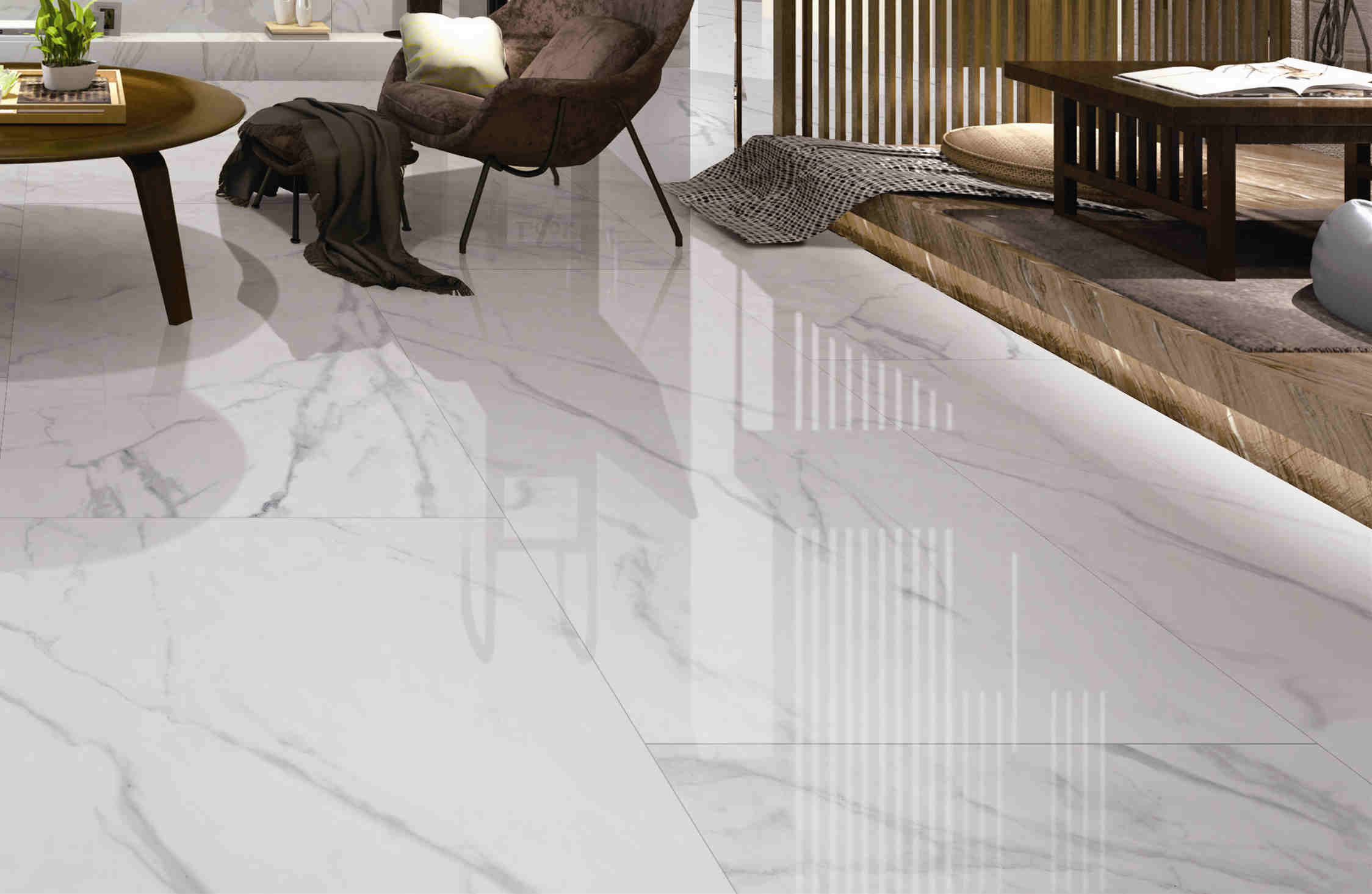 Arabescato Corchia White Marble Like Porcelain Tile 300x1200 600x1200