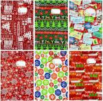 Eco Friendly Large Plastic Christmas Gift Bags With White Snowflake Print