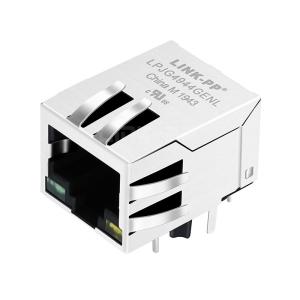 Wholesale LPJG4944GENL 100/1000 Base-T Tab Down Green/Yellow Led Single Port Cat5e RJ45 Magnetic Jack from china suppliers