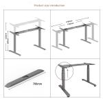 SPCC Steel/Iron Frame Height Adjustable Extendable Wood Desk Basse de Luxe for