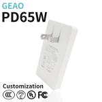 20V 3.25A PD 65W GaN Charger USB C QC3.0 Fast Charger For Laptop Phone