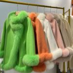 New Design Autumn Winter Warm Women Shearling MID-Length Fox Fur Coats for