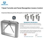 Stainless Steel Flap Barrier Gate 0.3-0.5 Meter Valid Distance Temperature