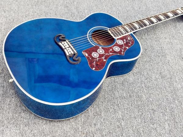 Top quality Blue G200 classic acoustic guitar,Golden Hardware,Solid Sprue top