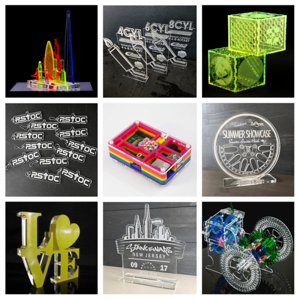 Laser Cut & Engraved Acrylic Projects PVC MDF Acrylic Sheet Laser Cutting Machine Co2 Leather Laser Engraving Machine