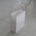 Recyclable White Custom Paper Bags 150 Gram Kraft Paper Offset Printing
