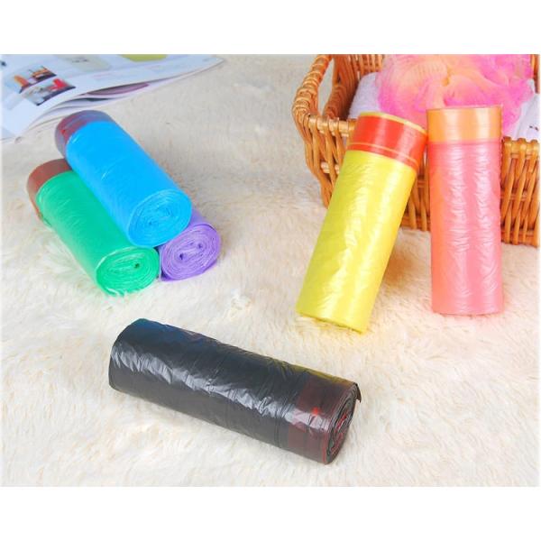 Transparent Drawstring Garbage Bags Flat Type Compostable Cornstarch Material