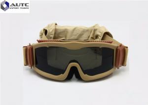 China Spherical Military Style Sunglasses , Ballistic Shooting Glasses Elastic Headband Strap on sale