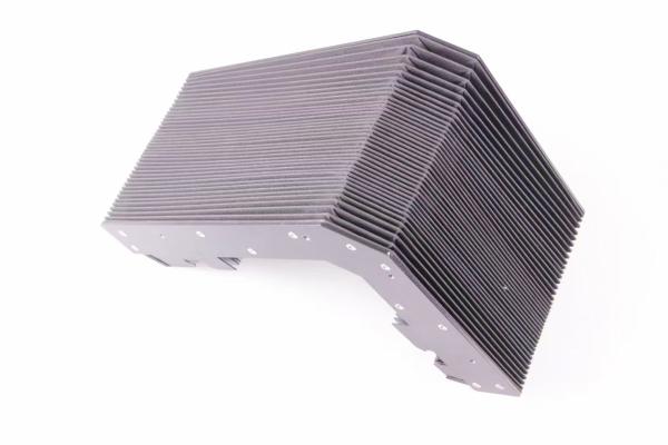 coated fabric bellows for lifting tables or round sewn to spiral springs to