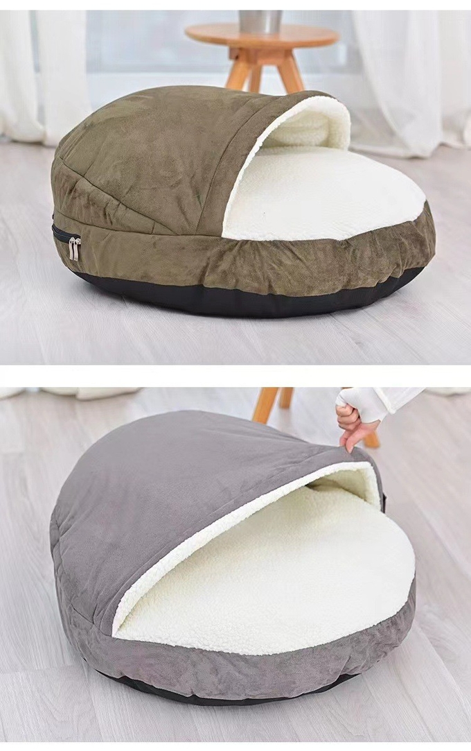 Winter Warm Enclosed Large Dog Bed Mat Removable And Washable Cat Sleeping Nest