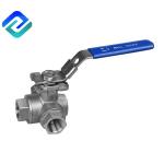 Stainless Steel SS Three Way Ball Valve 2 Inch 3 Way BSP EN 12266