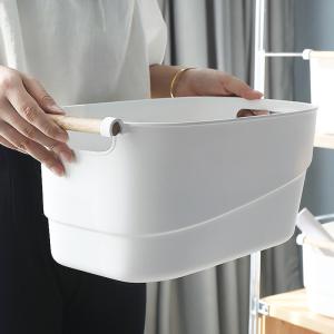 Wholesale Wooden Handle Plastic Storage Organizer 33.5*18cm from china suppliers