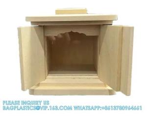 Wholesale Japanese Funeral Cremation Sarira Wood Vessel Sarira Wood Container Funeral Supplies With Openable Window from china suppliers