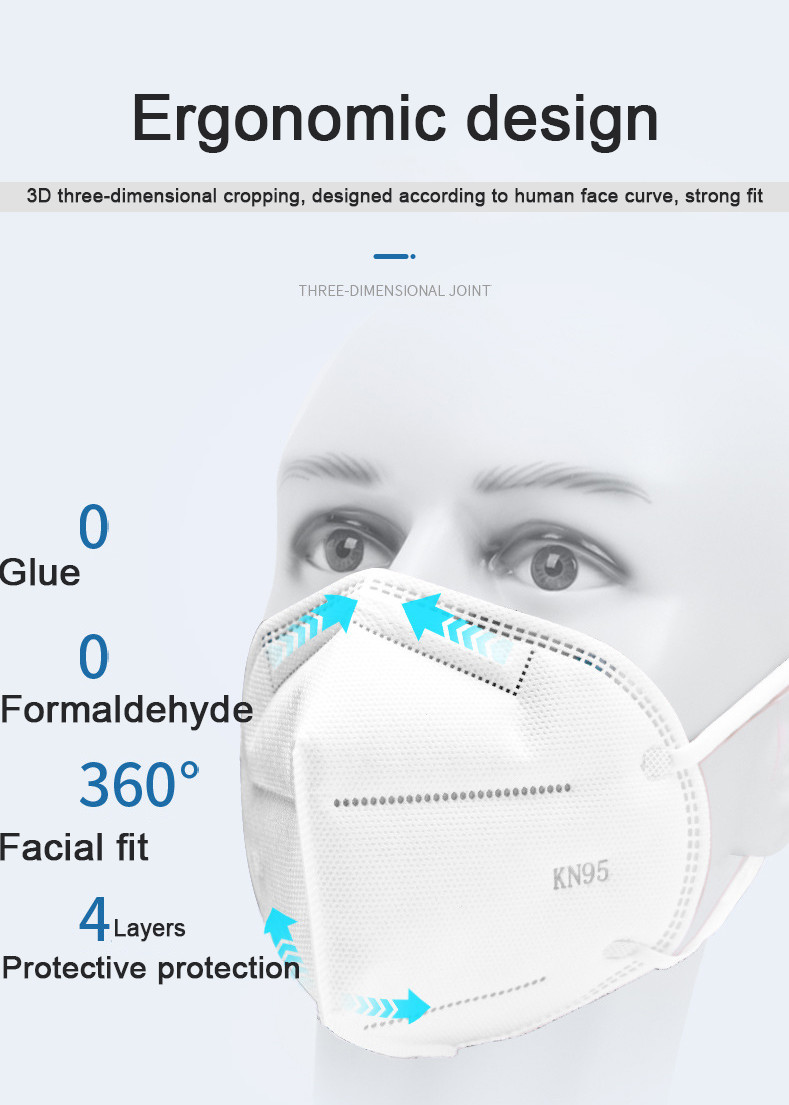 Dustproof Sterile Disposable Face Mask , KN95 Face Mask Anti Fog Anti Flu