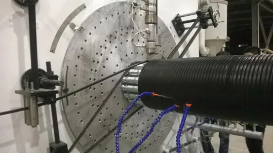 HDPE Hollow Wall Winding Pipe Production Line with 200-3000mm Pipe Range, PLC Control, and Hollow Wall Structure