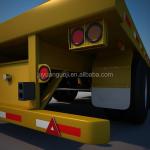 JUYUAN 55 Ton Tri Axis/2 Axles 40ft Used Flatbed Container Trailer Dependable
